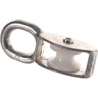 Одинарный оцинкованный блок для троса, нейлоновый шкив 15мм 1шт - ярлык Tech-Krep 112740