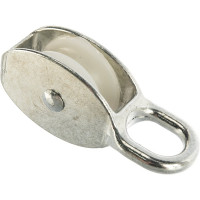 Одинарный оцинкованный блок для троса Tech-Krep нейлоновый шкив 40 мм ярлык 112744