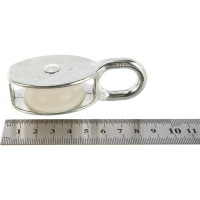 Одинарный оцинкованный блок для троса Tech-Krep нейлоновый шкив 40 мм ярлык 112744