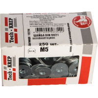 Кузовная оцинкованная шайба DIN9021 М5 250шт - коробка Tech-Krep 105264