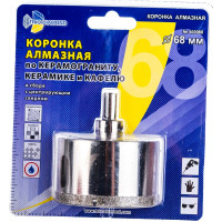 Коронка алмазная по керамике и кафелю с центрирующим сверлом TRIO-DIAMOND 68 мм 400068