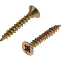 Универсальный саморез Tech-Krep 25х4,0 мм 200 шт желтый, коробка с окном 102242