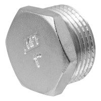 Заглушка сантехническая в трубу MPF 1" пробка латунная никелированная наружная резьба ИС.072279