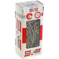 Универсальный саморез Tech-Krep 50х4,0 мм 200 шт желтый, коробка с окном 102247