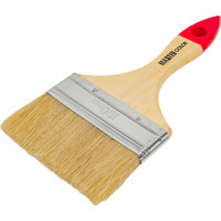 Флейцевая кисть, натуральная щетина, 55% топс, лакированная ручка, ширина 100мм МASTER COLOR 30-0016