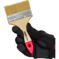 Флейцевая кисть, натуральная щетина, 55% топс, лакированная ручка, ширина 100мм МASTER COLOR 30-0016