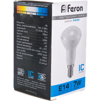 Светодиодная лампа E14 7W 6400K FERON LB-450 25515