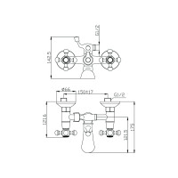 Смеситель OLIVE'S для ванны с душем GIRONA 01201GR
