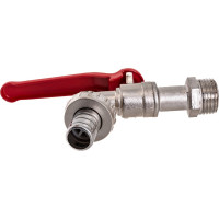 Кран водоразборный MasterProf 1/2", для умывальника дачного, со штуцером 15мм. ручка ИС.080033