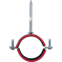 Оцинкованный хомут с резиновым уплотнителем MasterProf 2", M8, с шурупом и дюбелем ИС.140021