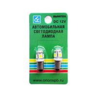 Автомобильная лампочка Вымпел BA9S-T4W 5SMD 5050 WHITE 5107
