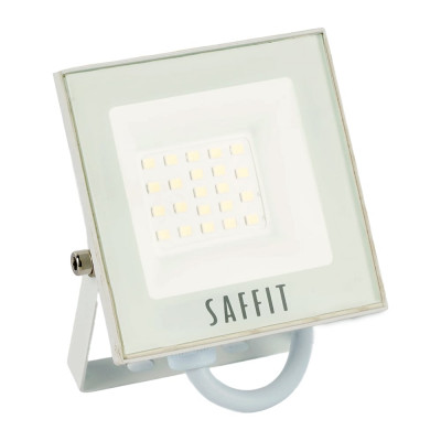 Светодиодный прожектор SAFFIT SFL90-20 2835SMD, 20W 6400K IP65, белый в компактном корпусе 55071
