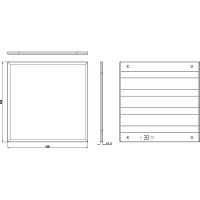 Светодиодный светильник ЭРА SPO-6-48-4K-P 4 595x595x19 48Вт 4200Лм 4000К IP40 призма с проводом Б0026954