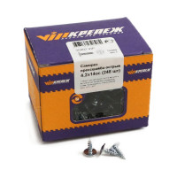 Саморез с прессшайбой VIPКрепеж острый 4,2х14 240 шт 30402 VIPL