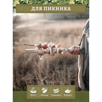 Набор плоских шампуров BOYSCOUT 6 шт., 45 см 61326