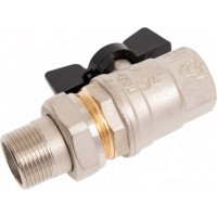 Кран Американка Н/В Ду-20 /3/4" Бабочка черная Bugatti OREGON 03220075 03220032