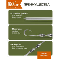 Угловой шампур BOYSCOUT 450х10х1 мм 61022