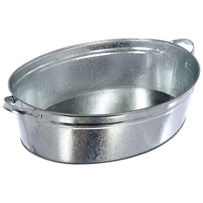 Оцинкованный овальный таз 23 л Банные штучки 36552