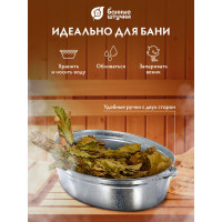 Оцинкованный овальный таз 23 л Банные штучки 36552
