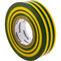 Изолента ПВХ FORTISFLEX 19 ммх0.15 ммх20 м желто-зеленая 71237