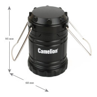 Фонарь для кемпинга Camelion LED5632 3XR03, черный, 3X COB LED 13368