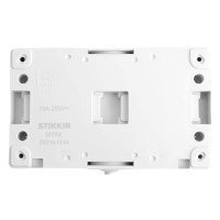 Двухместная розетка STEKKER с заземляющим контактом открытой установки, 250В, 16А, серый/графит 32754