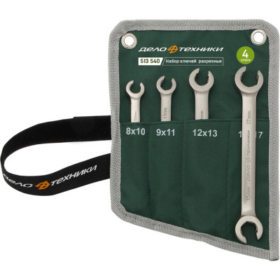 Набор ключей Дело Техники разрезных 4 штуки, планшет тетрон. 513540