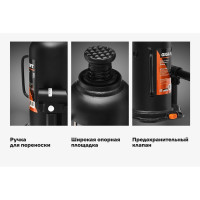 Гидравлический бутылочный домкрат Gigant 15Т, подхват 230мм, подъем 460мм, рабочий ход 230мм, HBJ-15