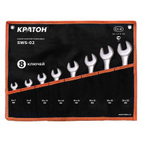 Набор рожковых ключей 8 предметов Кратон SWS-02 2 27 01 002