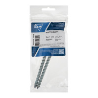 Сантехнический болт DIN 571, оцинкованный, 8x140 мм, 2 шт. в пакете Zitar 113136