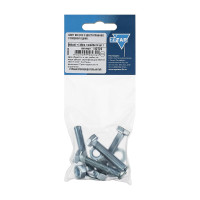 Болт с шестигранной головкой DIN933 оцинкованный М8x40 мм, в комплекте с гайкой и шайбой, 4 шт в пакете Zitar 112723