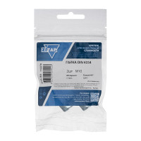 Гайка соединительная DIN6334 оцинкованная М10, 2 шт в пакете Zitar 112279