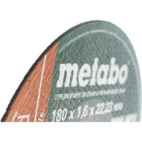Круг отрезной по нержавеющей стали 180x1.6x22,23 мм Metabo SP-Novorapid RU 617166000