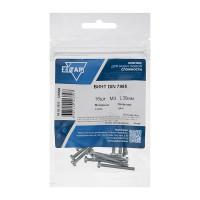 Винт Zitar DIN7985 с полукруглой головкой оцинкованный М3x30, 16 шт. (пакет) 126566