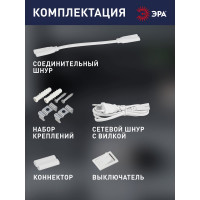 Линейный светодиодный светильник ЭРА LLED-01-04W-4000-W 4Вт 4000K L314мм с выключателем Б0017422