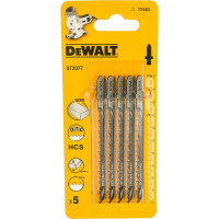Пилки для лобзика по дереву (100 мм; шаг зубьев 4 мм) 5 шт. DEWALT DT 2077