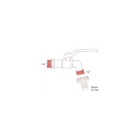 Водоразборный шаровой кран 1/2 латунь, никель QUATTRO ELEMENTI 246-425