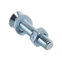 Винт Tech-Krep/Zitar DIN965 с потайной головкой, оцинкованный M5х25 + гайка + шайба 11 шт - пакет Tec 114063