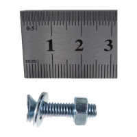 Винт Tech-Krep/Zitar DIN965 с потайной головкой, оцинкованный M6х25 + гайка + шайба 8 шт - пакет Tech 114066