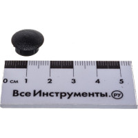 Декоративная заглушка 12 мм, черная, 30 шт, пакет Zitar 108884