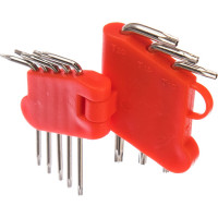 Ключи звездочки в пластиковом держателе, CrV, Т5-Т20, 8 шт. FIT IT 64001