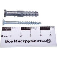 Дюбель-гвоздь Tech-Krep 6х40 потайная манжета, полипропилен 16 шт - пакет 102943