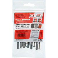 Дюбель-гвоздь Tech-Krep 6х40 потайная манжета, полипропилен 16 шт - пакет 102943