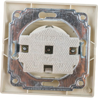 Розетка с/з с крышкой UNIVersal Севиль слоновая кость ivory Б-С0029