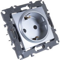 Розетка ЭРА 12-2101-03 2P+E Schuko, 16АХ-250В, алюминий Б0014677