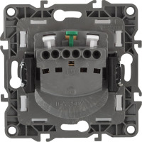 Розетка ЭРА 12-2103-03 2P+E Schuko со шторками с крышкой, 16A-250В, IP20, алюминий Б0014695
