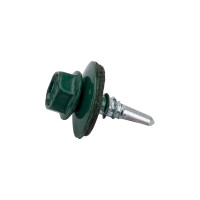 Кровельный саморез Качественный крепеж зеленый мох 5,5х19 350 шт 1000111 КЧ