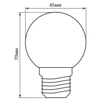 Светодиодная лампа FERON 1W 230V E27 6400K, LB-37 25115