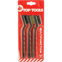 Щетки 180 мм, набор 3 шт., латунь, сталь, нейлон Top Tools 14A618