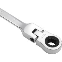 Комбинированный ключ трещоточный с шарниром 7мм AV Steel  AV-315207